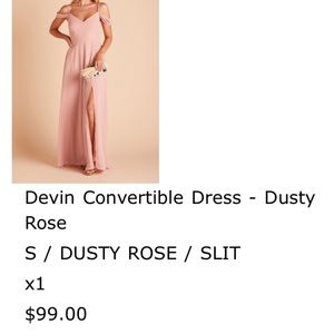 Dusty rose bridesmaid dress - did no alterations- look up website for more info-